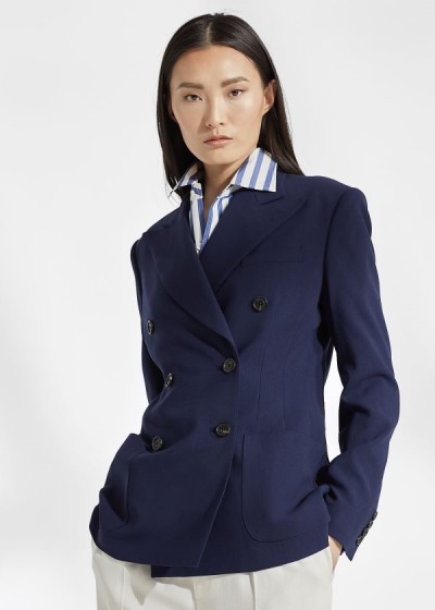 Women's Ralph Lauren Leslie Wool Crepe Jackets | 938015SPR